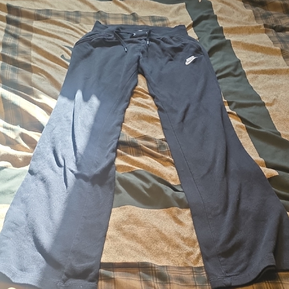 Nike Black Sweatpants with White Swoosh Logo Xs Great Condition